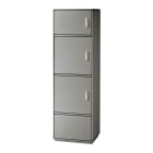 CONCHIGLIA - CON077519395 Serie GRAFI 5 - Armadio in vetroresina, 3 vani + zoccolo, IP55, dim. 1840 x 580 x 460 mm (AxBxP)