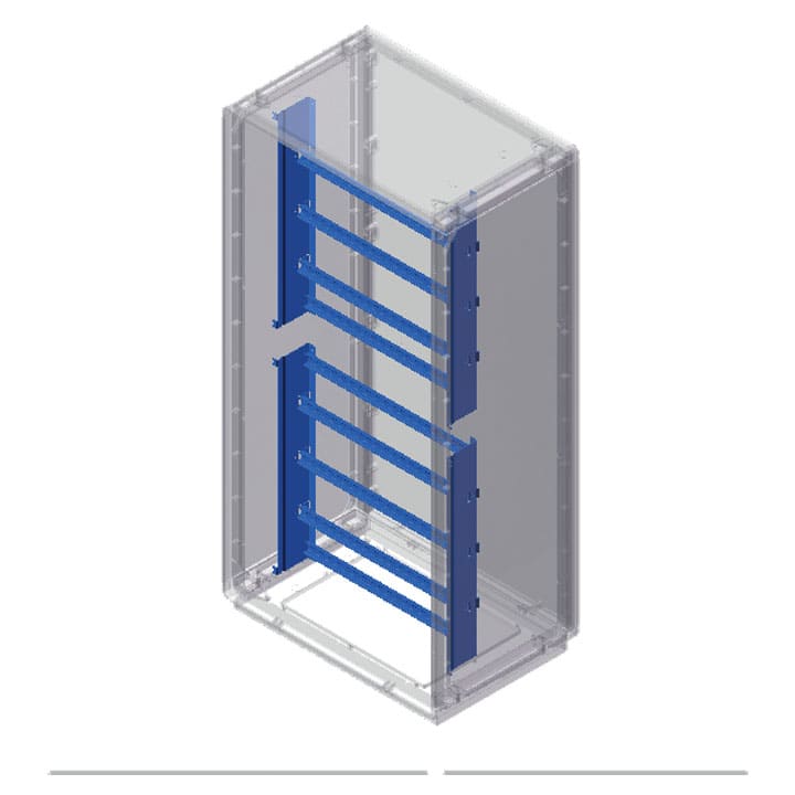 CONCHIGLIA - CON095777827 Acc. per Serie GRAFI 7 - Cestello di supporto apparecchiature modulari, altezza vano 658 mm