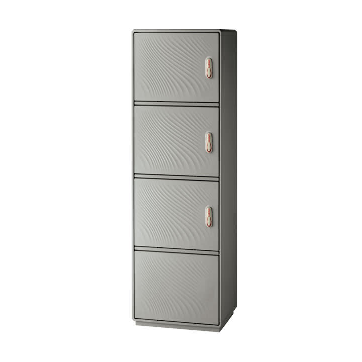 CONCHIGLIA - CON078719390 Serie GRAFI 7 - Armadio in vetroresina, 3 vani + zoccolo, IP44, dim. 1840 x 685 x 460 mm (AxBxP)