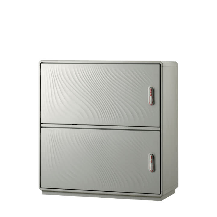 CONCHIGLIA - CON078905205 Serie GRAFI 9 - Armadio in vetroresina, 2 vani, IP44, dimensioni 940 x 910 x 330 mm (AxBxP)