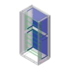 CONCHIGLIA - CON095779849 Acc. per Serie GRAFI 9 - Kit 4 staffe e piastra in acciaio per cestello cod. 095779823, prof. 330 mm