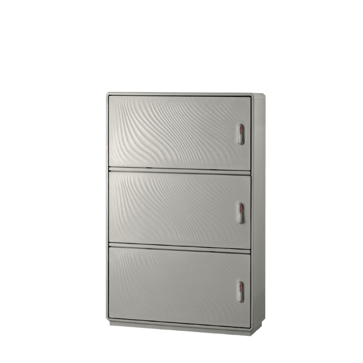 CONCHIGLIA - CON078918307 Serie GRAFI 9 - Armadio in vetroresina, 3 vani, IP44, dimensioni 1180 x 910 x 460 mm (AxBxP)