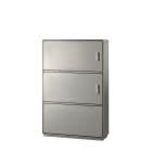 CONCHIGLIA - CON077908291 Serie GRAFI 9 - Armadio in vetroresina, 2 vani + zoccolo, IP55, dim. 1390 x 910 x 330 mm (AxBxP)