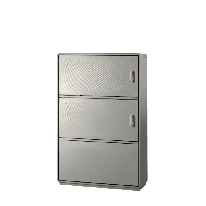 CONCHIGLIA - CON078918299 Serie GRAFI 9 - Armadio in vetroresina, 2 vani + zoccolo, IP44, dim. 1180 x 910 x 460 mm (AxBxP)