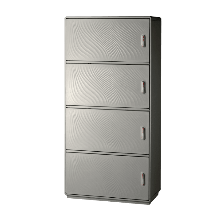 CONCHIGLIA - CON078509429 Serie GRAFI 5 - Armadio in vetroresina, 4 vani, IP44, dimensioni 1840 x 580 x 330 mm (AxBxP)