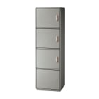 CONCHIGLIA - CON077919397 Serie GRAFI 9 - Armadio in vetroresina, 3 vani + zoccolo, IP55, dim. 1840 x 910 x 460 mm (AxBxP)