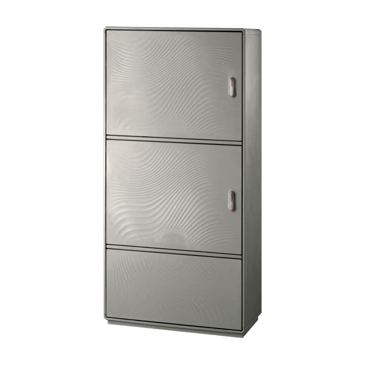 CONCHIGLIA - CON077919280 Serie GRAFI 9 - Armadio in vetroresina, 2 vani + zoccolo, IP55, dim. 1840 x 910 x 460 mm (AxBxP)