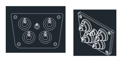 SUNGROW ITALY SRL - SUGBB004987 PLATE FOR SINGLE AC CABLE FOR INVERTER S