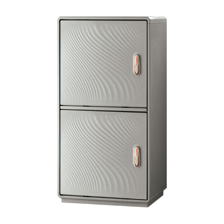 CONCHIGLIA - CON077918209 Serie GRAFI 9 - Armadio in vetroresina, 2 vani, IP55, dimensioni 1390 x 910 x 460 mm (AxBxP)