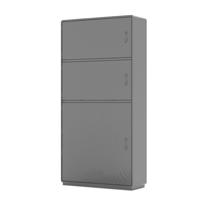 CONCHIGLIA - CON078909306 Serie GRAFI 9 - Armadio in vetroresina, 3 vani, IP44, dimensioni 1840 x 910 x 330 mm (AxBxP)