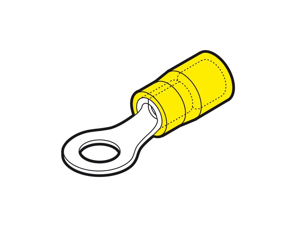 CEMBRE SPA - CEMGP-M6/1 CAP.HALOGEN FREE GIALLO OC.VITE 6MM.M=8,