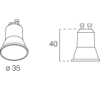 NOVALUX SPA - NOX441400003 LAMP. LED GU10 MINI 3000K 3W 60