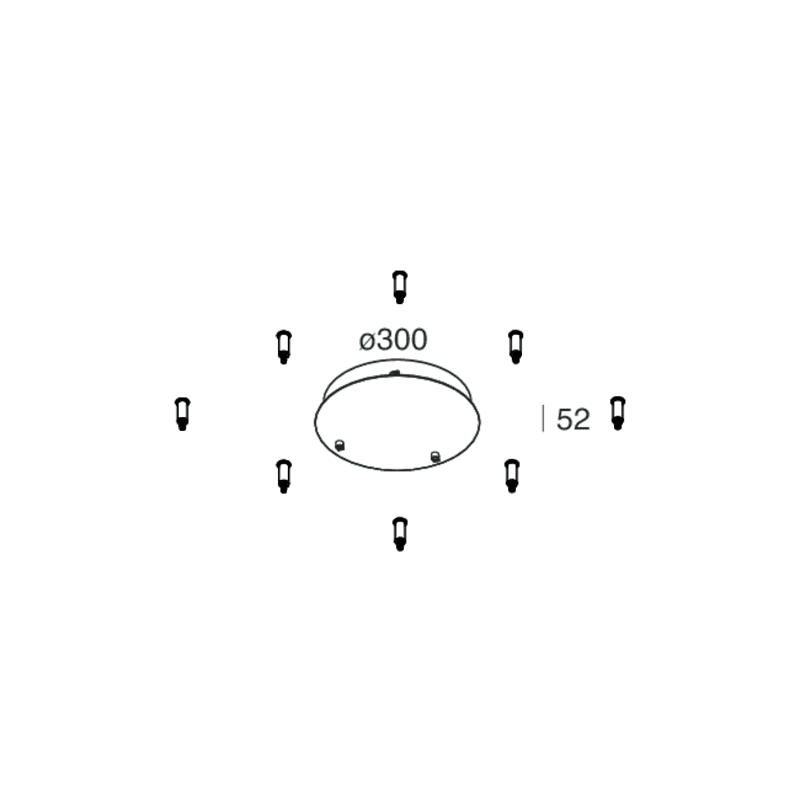 NOVALUX SPA - NOX105155.01 HALOS: ROSONE-N DOPPIA ALIM ON/OFF BIA