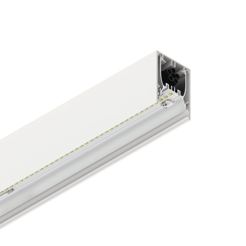 NOVALUX SPA - NOX108648.01 PROFILO LED LINEARE: Sistema LED lineare installabile singolo o in fila continua. Profilo in lega di alluminio verniciato. Alimentazione elettronica,