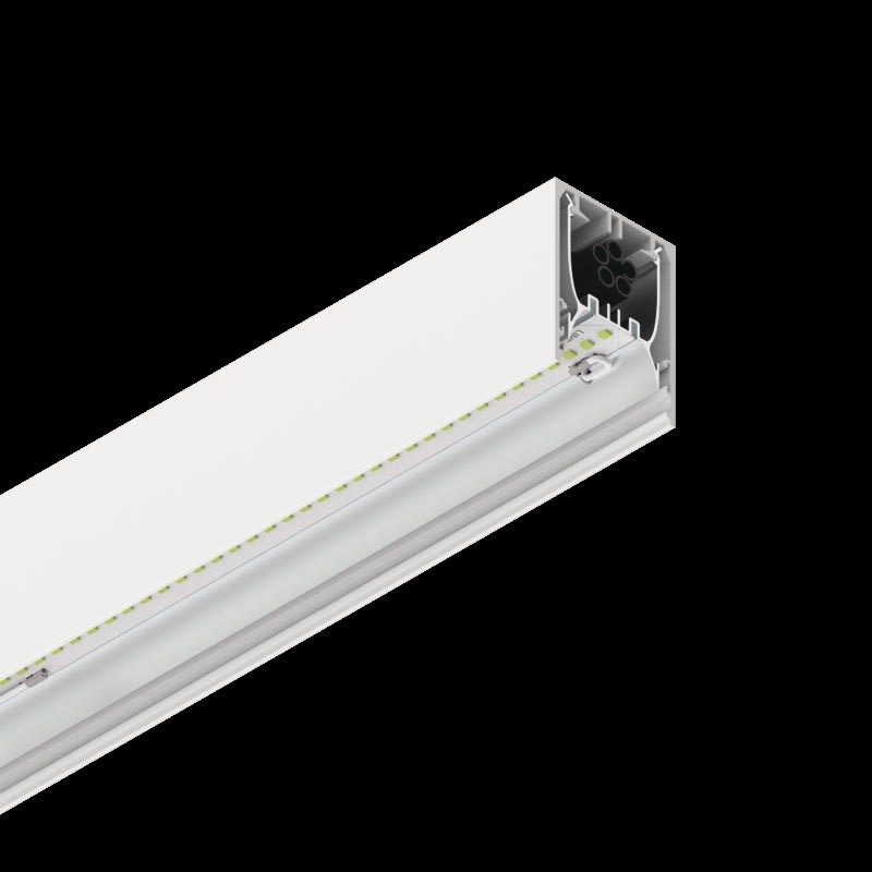 NOVALUX SPA - NOX108602.01 PROFILO LED LINEARE: Sistema LED lineare installabile singolo o in fila continua. Profilo in lega di alluminio verniciato. Alimentazione elettronica,