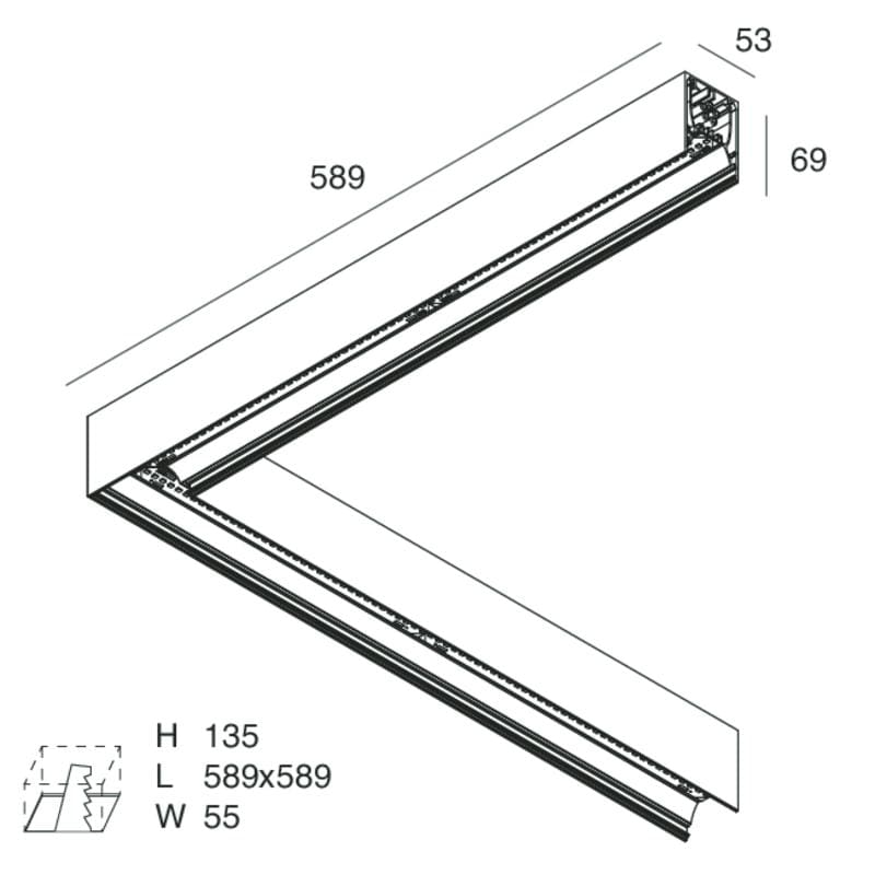 NOVALUX SPA - NOX108629.01 HERO: ANG.DX 24W 3K 589 BIA