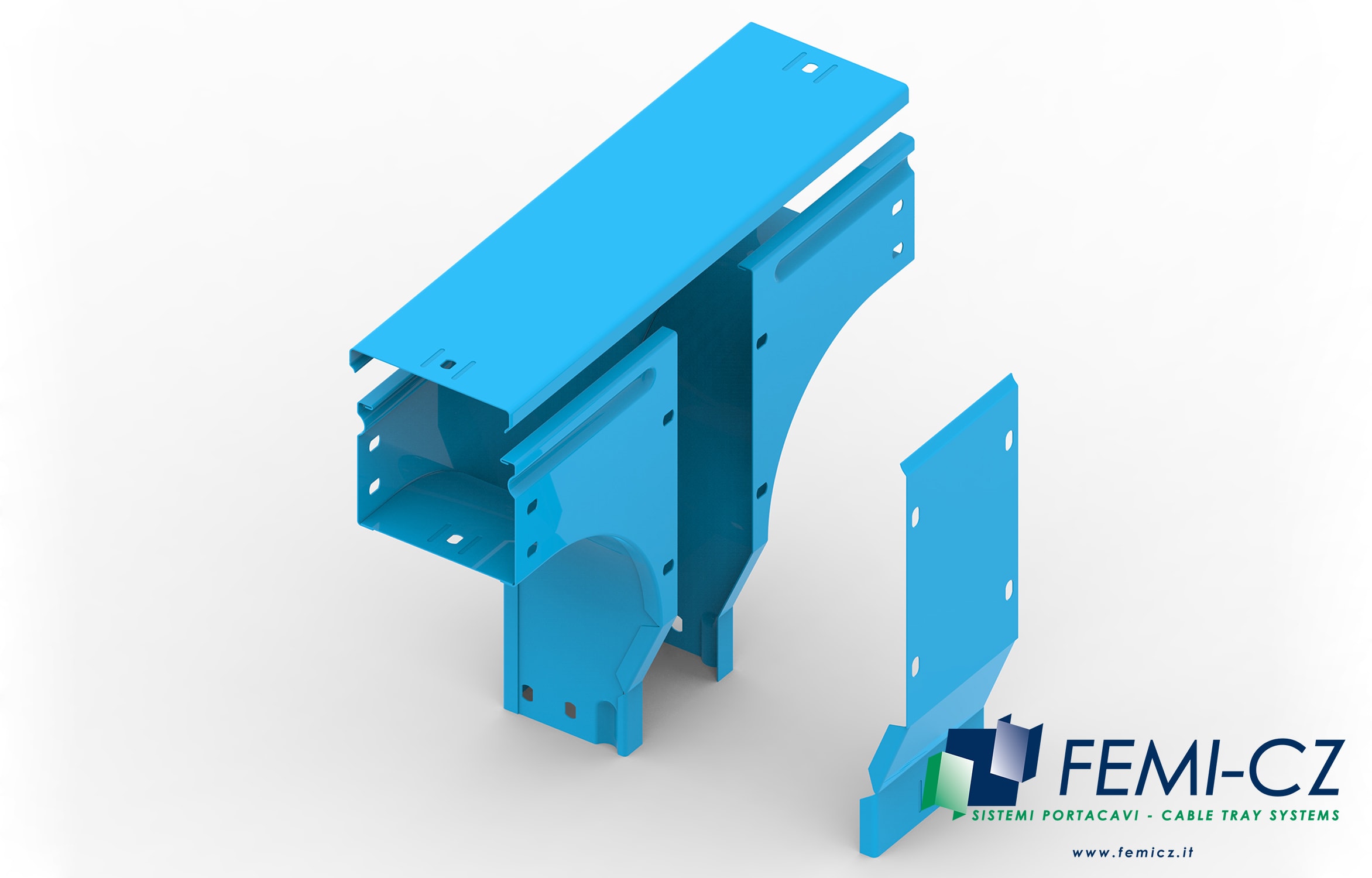 FEMI-CZ SPA - FCZA3V43F1C300D DERIV. T VERT.BASSO VP 300X75-R=100 V