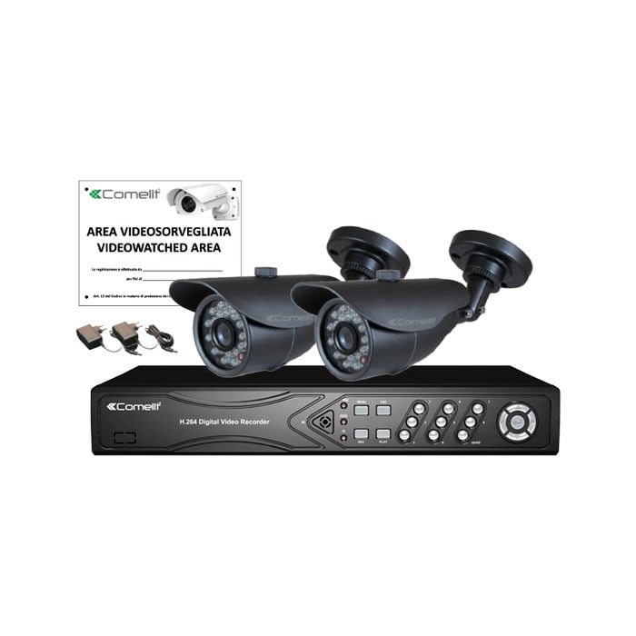 COMELIT GROUP SPA - COEIPKITPOE085A KIT IP CON IPNVR085DPOE,2XIPBCAM02MMA, A