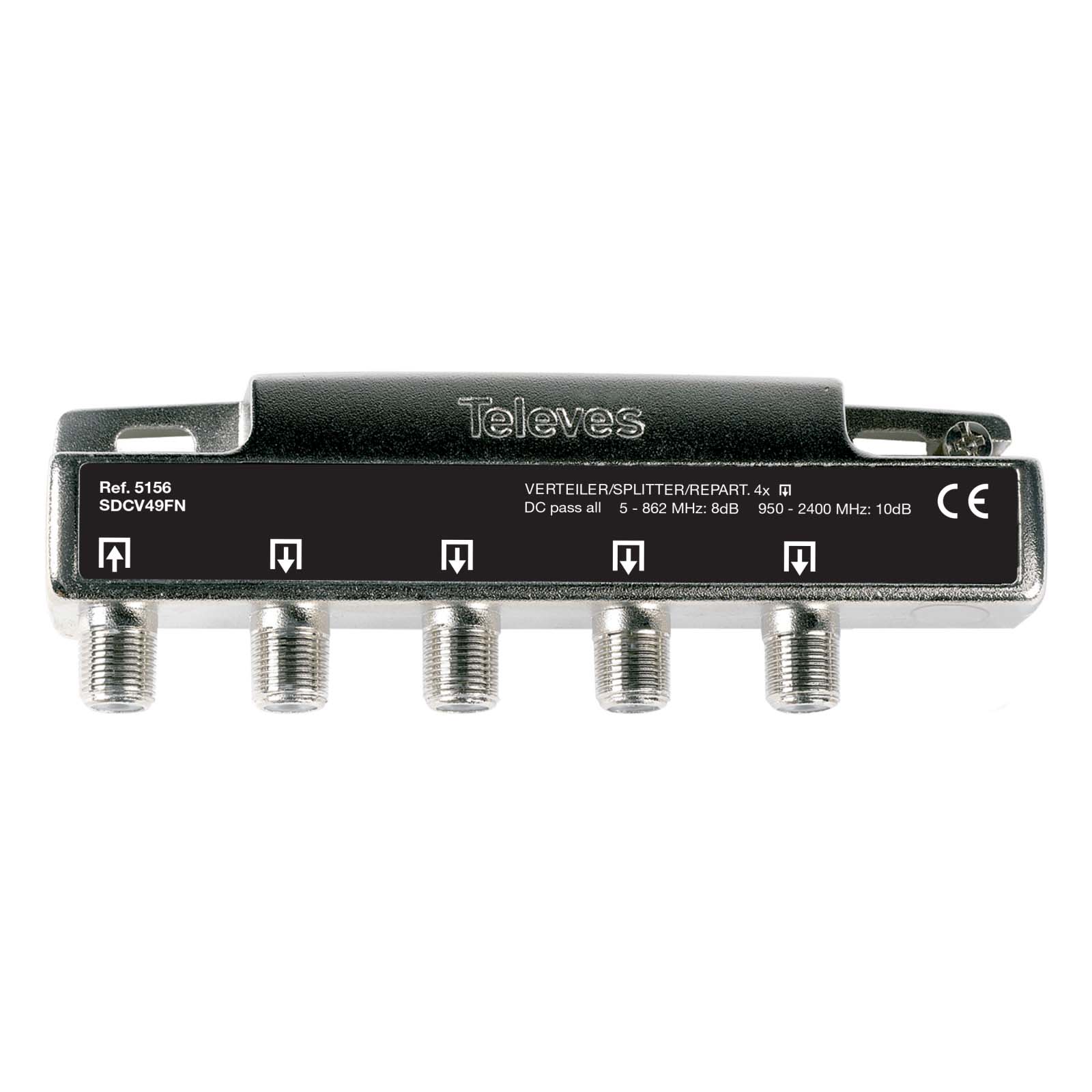 TELEVES ITALIA SRL - TVV5156 PARTIT.5-2400MHZ F 4VIE 7/9DB+DC