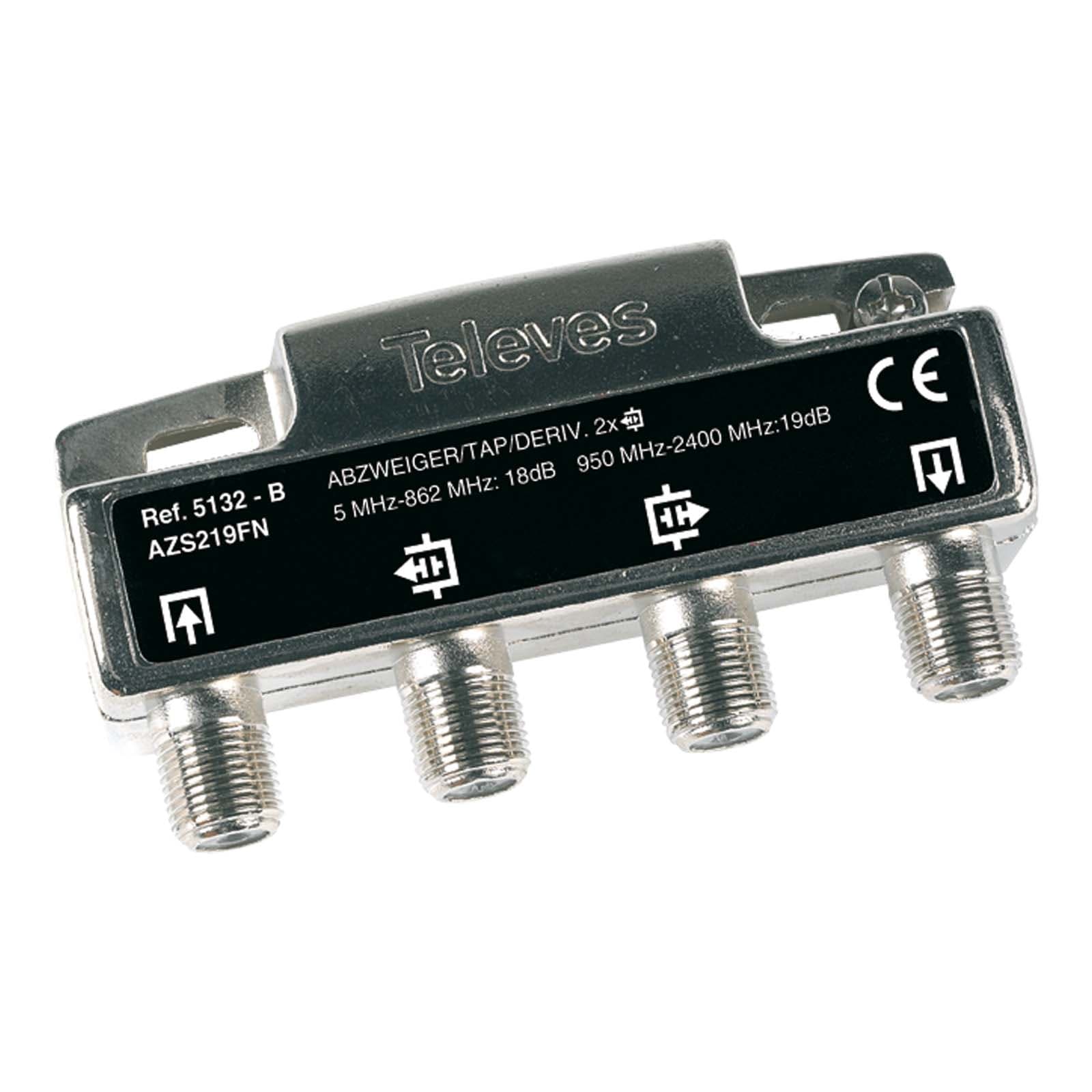 TELEVES ITALIA SRL - TVV5132 DERIVATORE 5...2400MHZ F 2VIE 18DB
