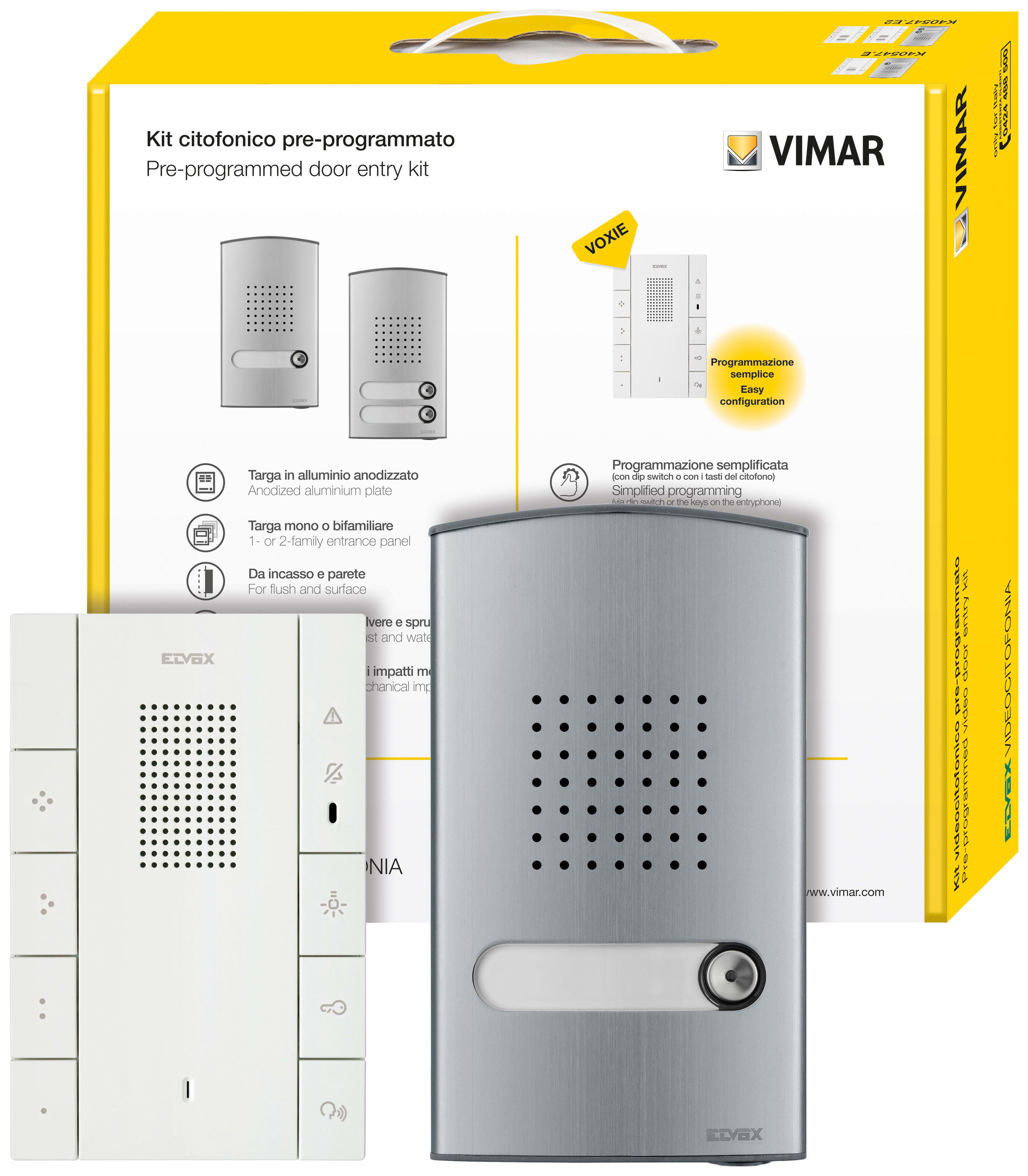 VIMAR SPA - VIWK40547.E KIT CITOFONICO MONOF. VOXIE 40547+40141