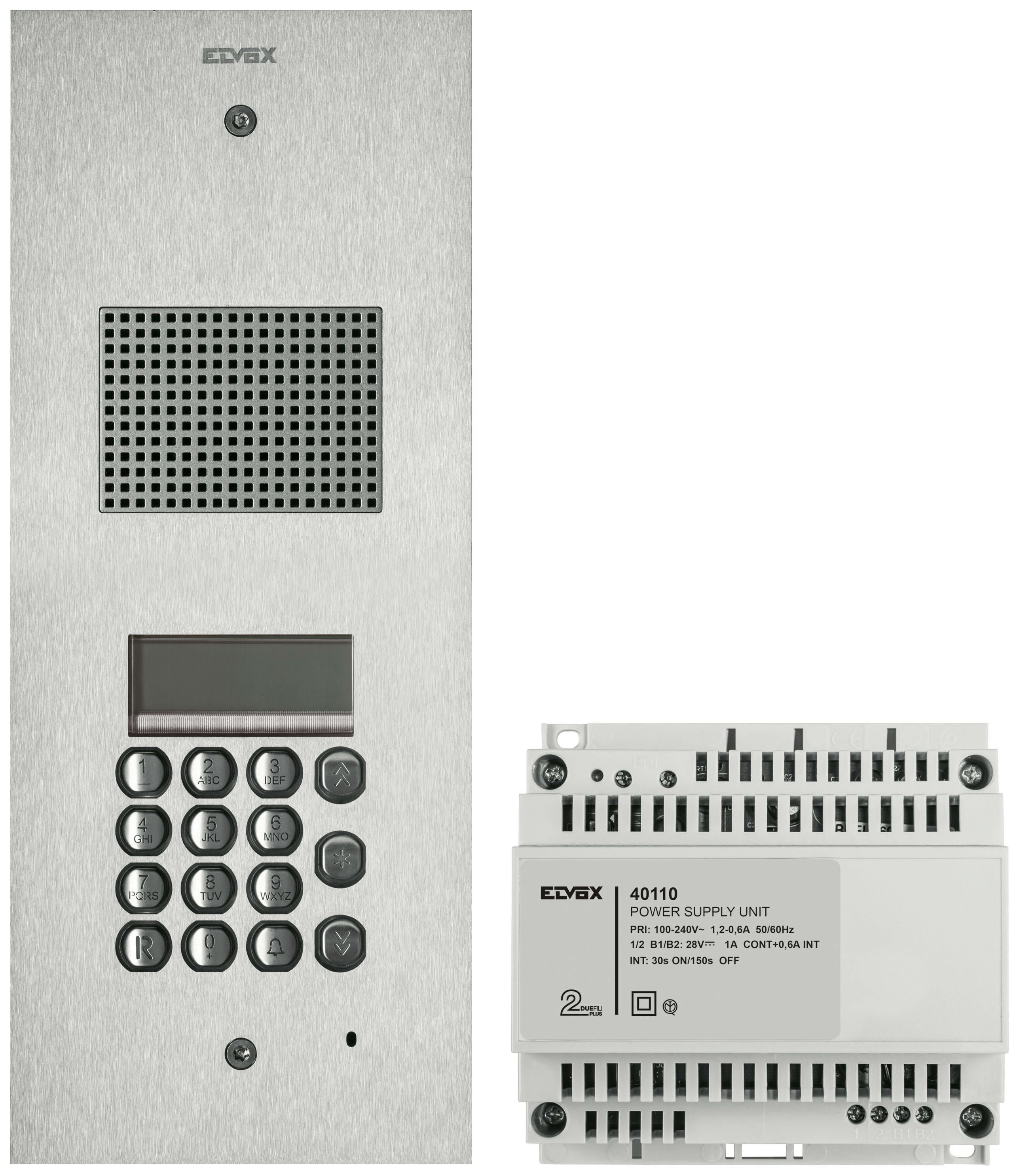 VIMAR SPA - VIWK41540 KIT STEELY 2F+ AUDIO TAST.+DISP.ACCIAIO