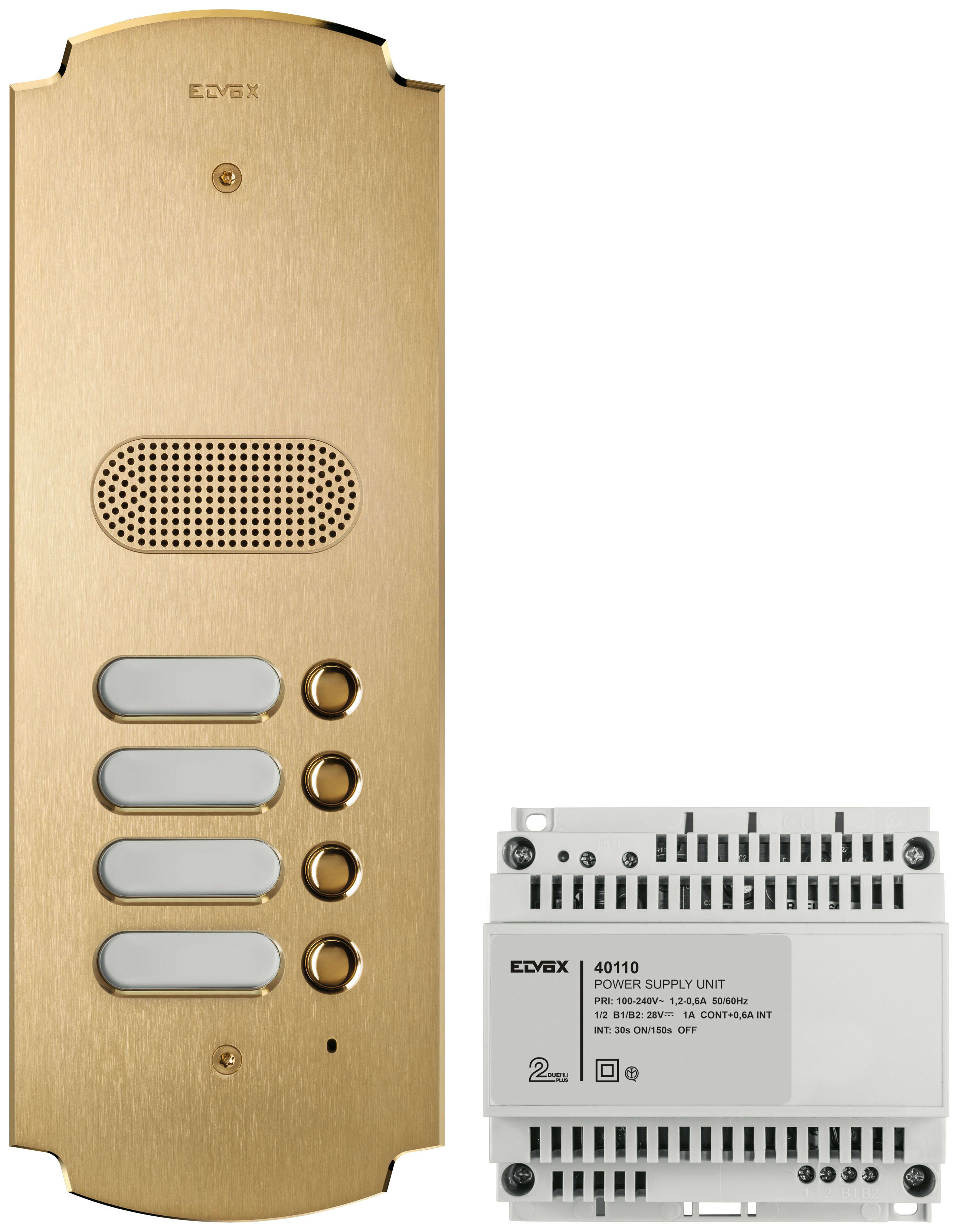 VIMAR SPA - VIWK41604 KIT PATAVIUM 2F+ AUDIO 4 PULSANTI OTTONE