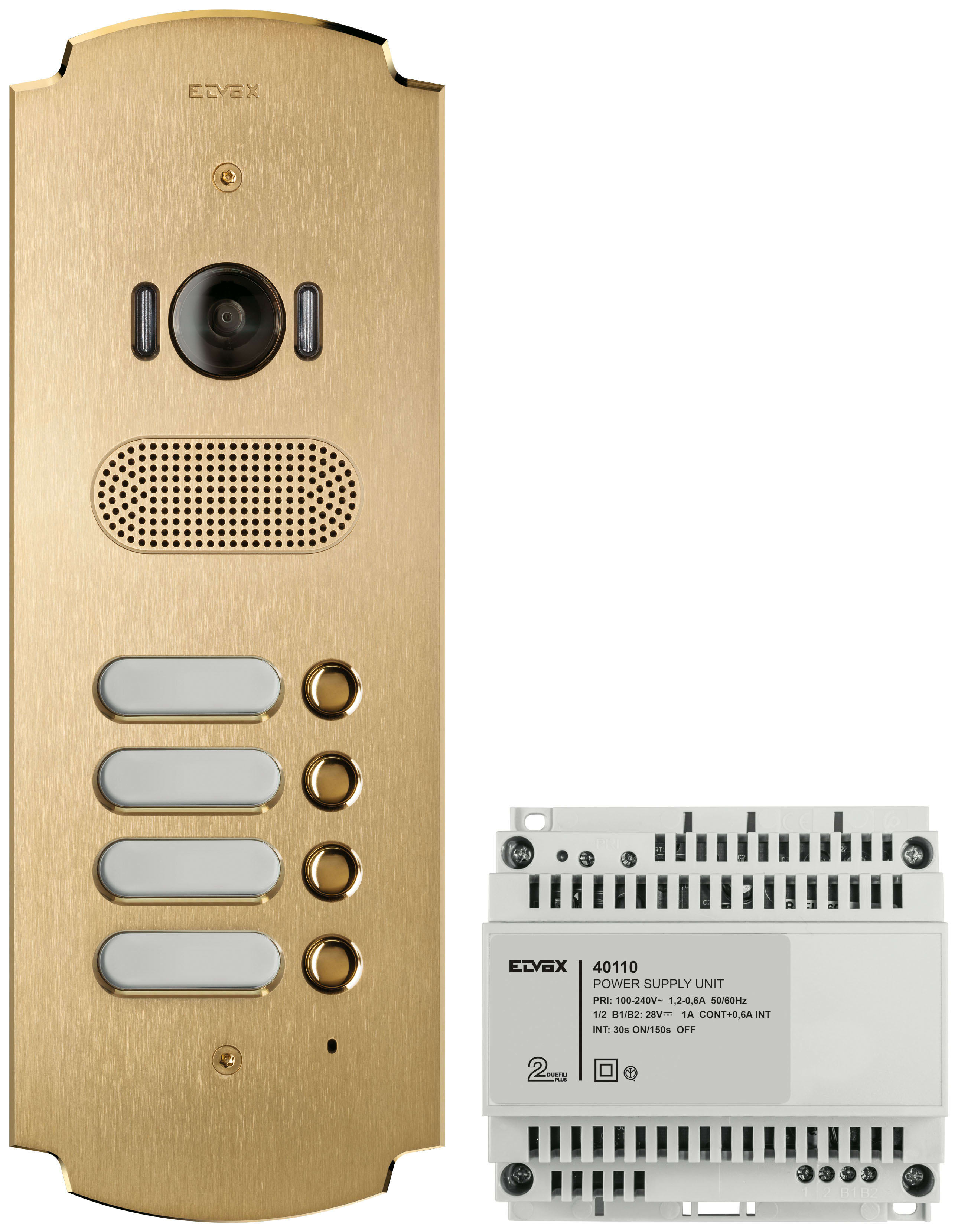 VIMAR SPA - VIWK41624 KIT PATAVIUM 2F+ A/V 4 PULSANTI OTTONE