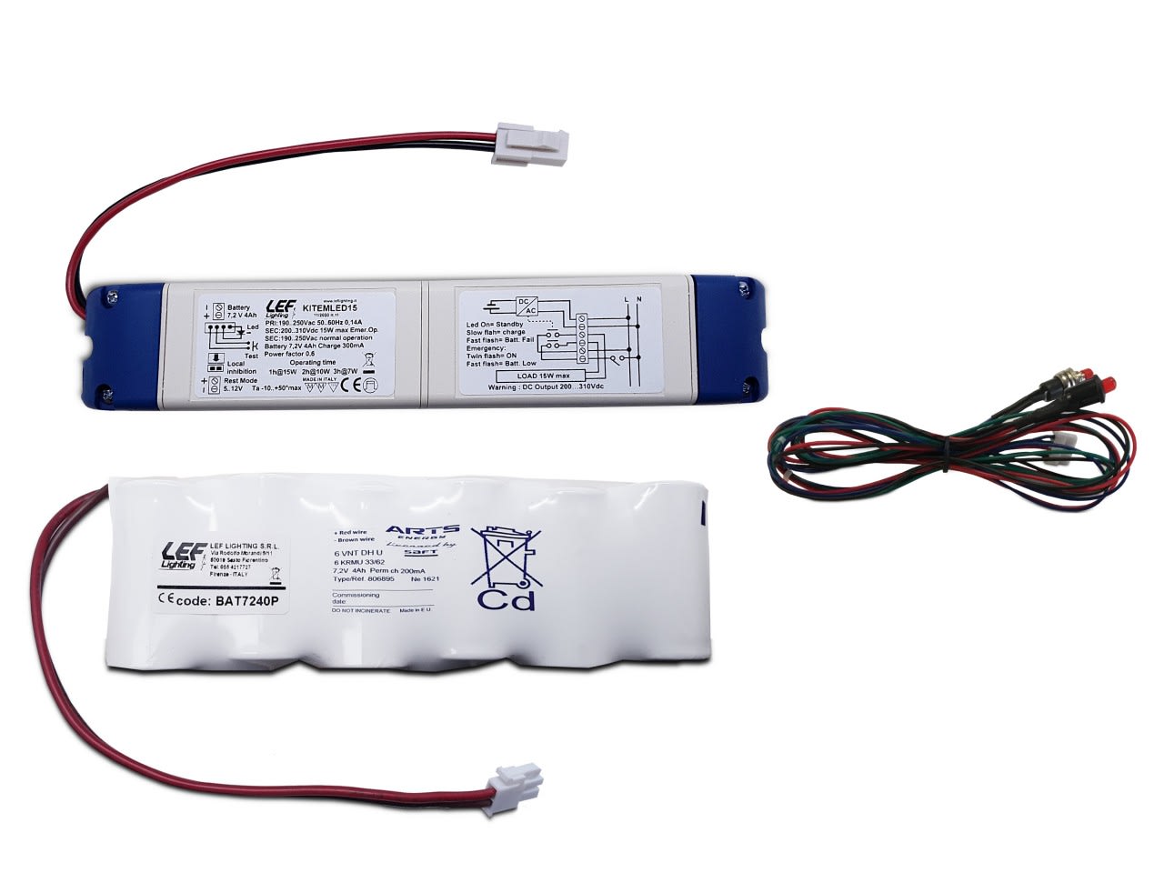 LEF LIGHTING SRL - LEFKITEMLED15 KIT EMER. LED 230V 15W AUT. 1 ORA