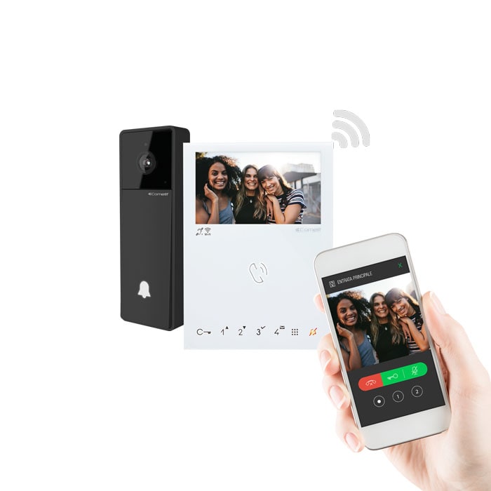 COMELIT GROUP SPA - COEKVV8101 KIT MONO VISTO E MINI HF WI-FI. VIP