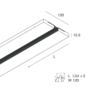 NOVALUX SRL - NOX1018B3.02 L-16 TRACK: LINEARE 2 M NERO