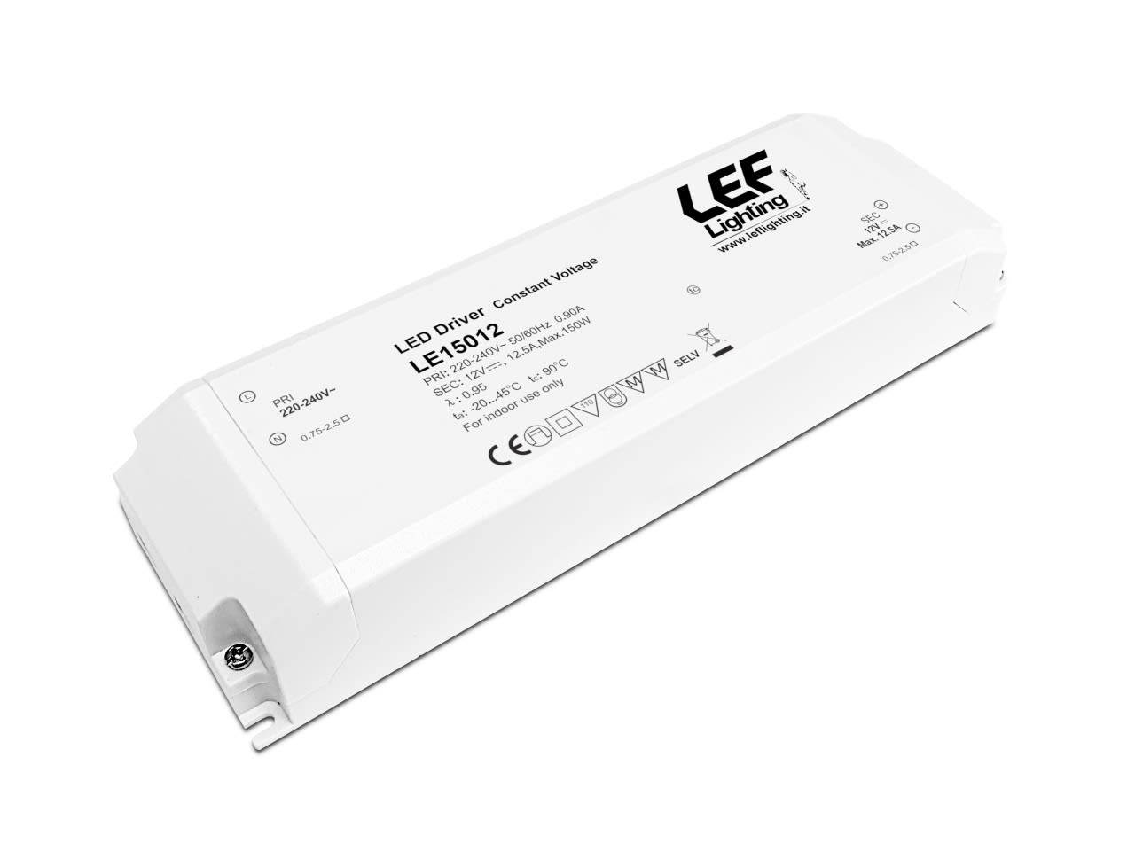LEF LIGHTING SRL - LEFLE15012 ALIM. LED TENS. COSTANTE 150W 12VDC IP20