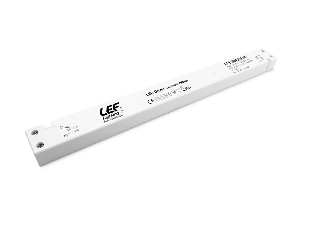 LEF LIGHTING SRL - LEFLE15024USLIM ALIM. LED TENS.COST.150W 24VDC IP20 SLIM