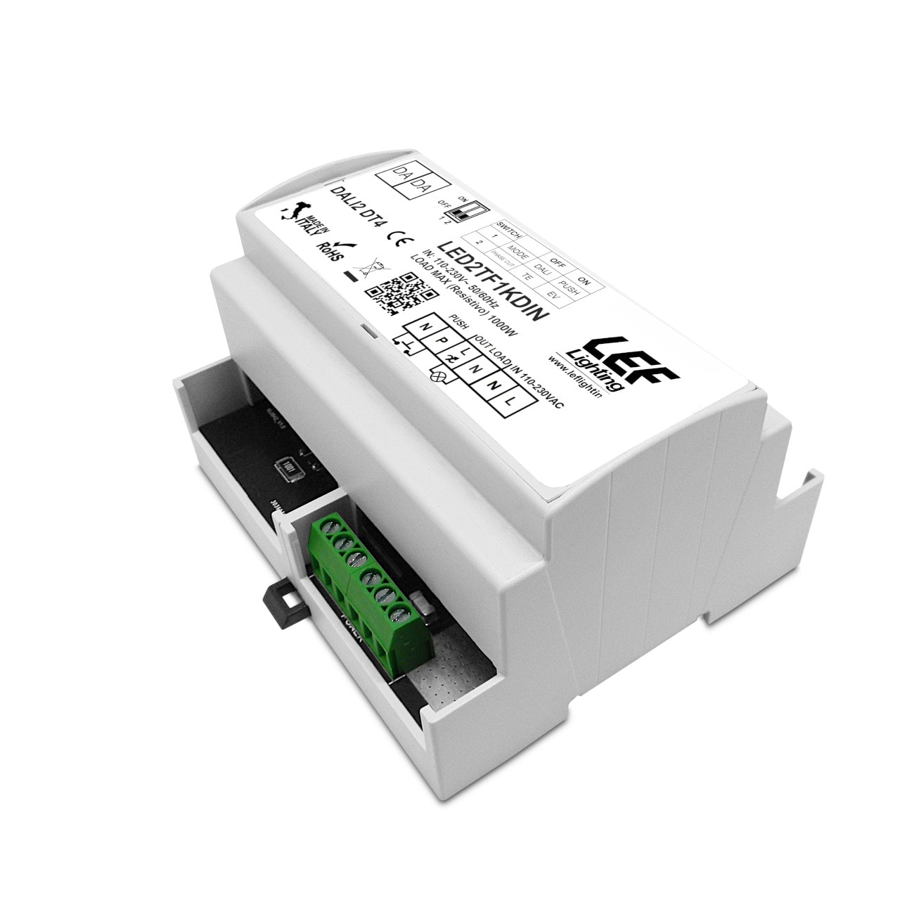 LEF LIGHTING SRL - LEFLED2TF1KDIN VAR.UNIV. 1000W DALI-2/PUSH GUIDA DIN 6