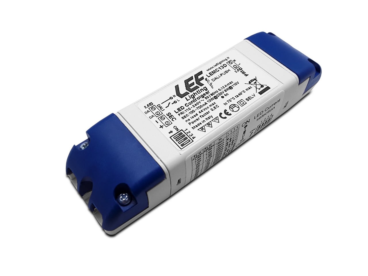 LEF LIGHTING SRL - LEFLEMC13D ALIM.LED 100 700MA 3,9 13W DIM.DALI/PUSH