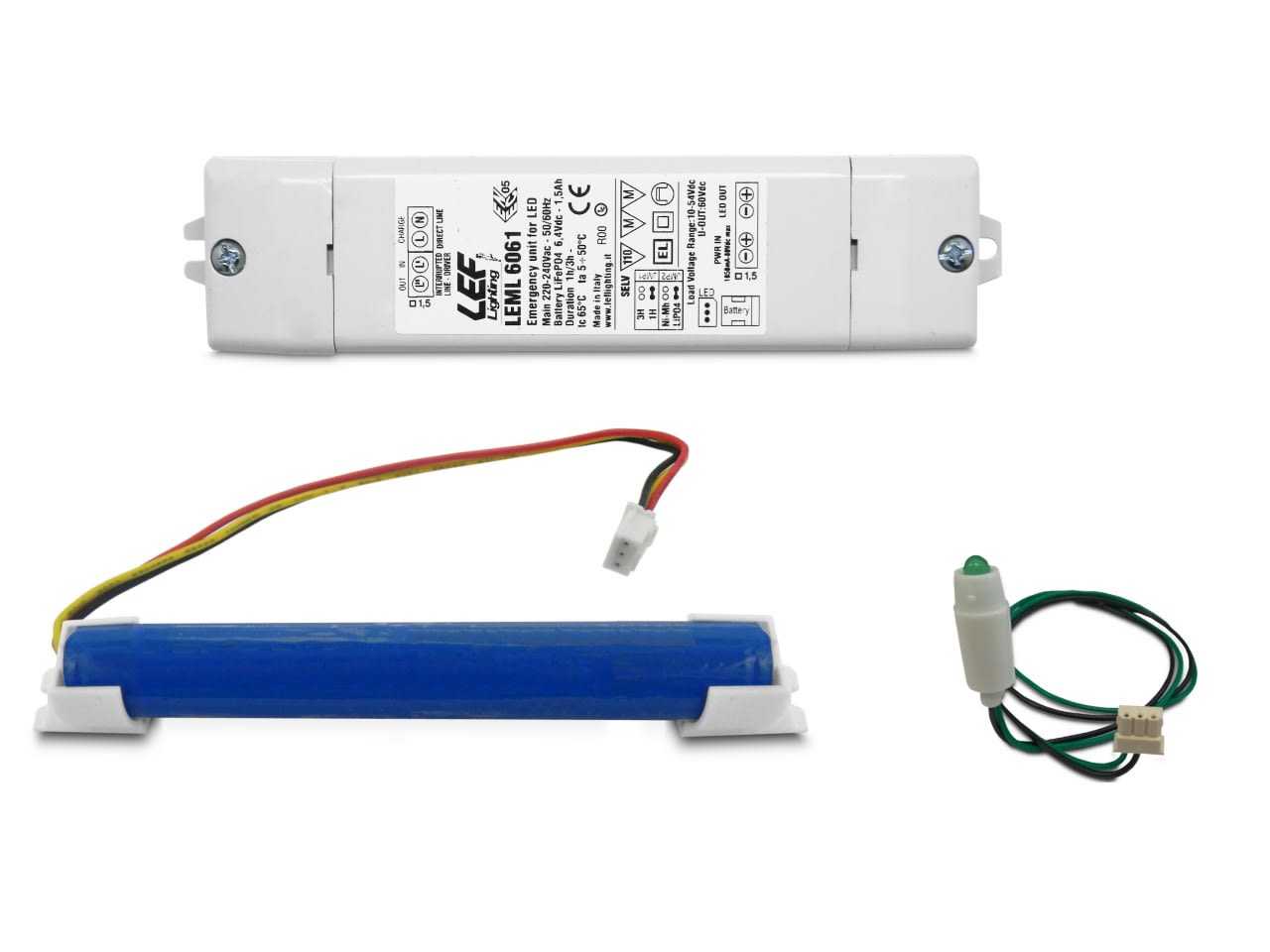 LEF LIGHTING SRL - LEFLEML6061 KIT EMER. LED 10-54V CC 1-3 ORE LITIO