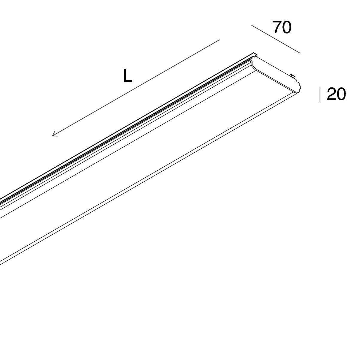 NOVALUX SPA - NOX107206.01 LI-NEAR: MODULO CIECO 1,50M BIA+2 SCUR