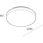NOVALUX SPA - NOX104312.01 LUNA TND: LED 19W 4K EM.D=280 BIA