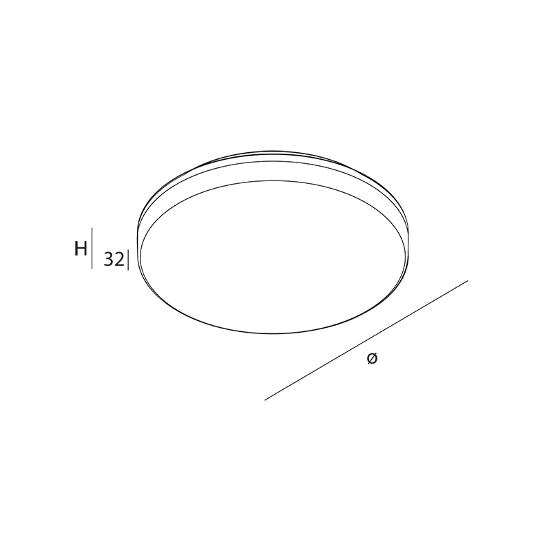 NOVALUX SPA - NOX104341.01 LUNA TND: LED 24W 4K D330 BI CRI90 DA/PU