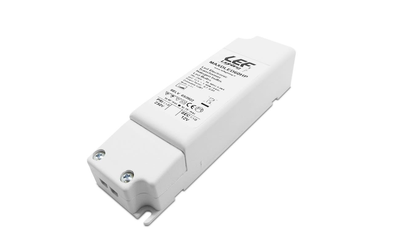 LEF LIGHTING SRL - LEFMAXDLED60HP ALIM. ELET. 12VAC ALOG. LED 1-60W DIM TF