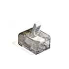 CONTACT ITALIA SRL - IICML0402 Morsettiera a levetta a due ingressi per cavi elettrici, trasparente