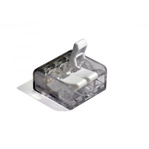 CONTACT ITALIA SRL - IICML0403 Morsettiera a levetta a tre ingressi per cavi elettrici, trasparente