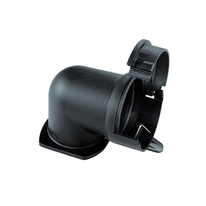 COSMEC - CSM5024N100 RAC.FLANGIATO CURVO 90? AD95 NERO IP54