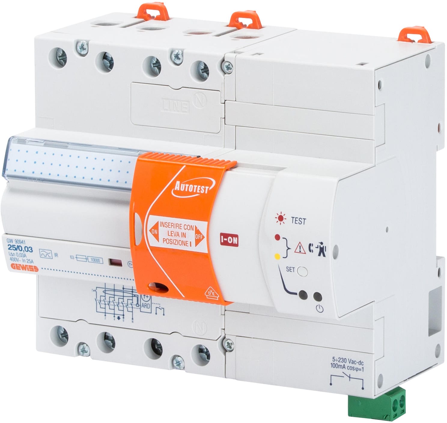 GEWISS - GEWGW90922B RESTART AUTOTEST PRO 4P 40A 0,03 B 7M