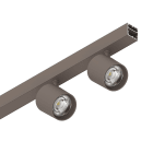 NOVALUX SPA - NOX105814.21 2 SPOT GALA PROFILO PLAFONE / SOSPENSIONE Cover superiore inclusa e cover inferiore con spot. Garanzia 5 anni.