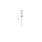 NOVALUX SPA - NOX103318.99 P-30: CAVO DI SOSPENSIONE (1 pz) in acciaio, regolabile.