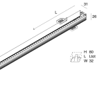 NOVALUX SPA - NOX105817.01 PROFILO INCASSO per cartongesso sp. 12,5 mm Staffe di installazione incluse. Garanzia 5 anni.