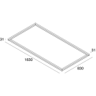 NOVALUX SPA - NOX103346.01 P-30 READY RETTANGOLARE 1630x830 Apparecchio LED quadrato per installazione a parete o plafone. Garanzia 5 anni.