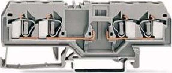WAGO ITALIA SRL - WAG281-656 MORSETTO DI BASE PER 4 CONDUTTORI GRIGIO