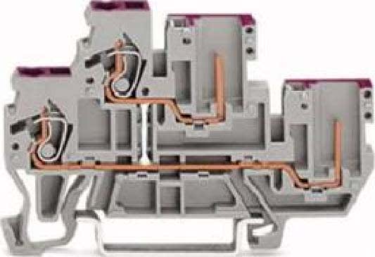 WAGO ITALIA SRL - WAG870-108 MORS. A DUE PIANI, 2 PIN/2 CONDUTTORI, 2
